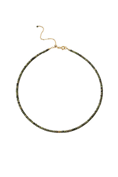 Lisa&Co. Colier Argint Emerald&Bead Argint placat cu aur galben / Smarald