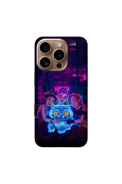 OEM Husa compatibila cu Apple iPhone 16 Pro Silicon Gel Tpu Model KPop Demon ...