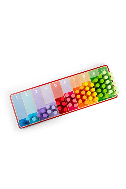 BIGJIGS Toys Bețe de numărat din lemn - Curcubeu