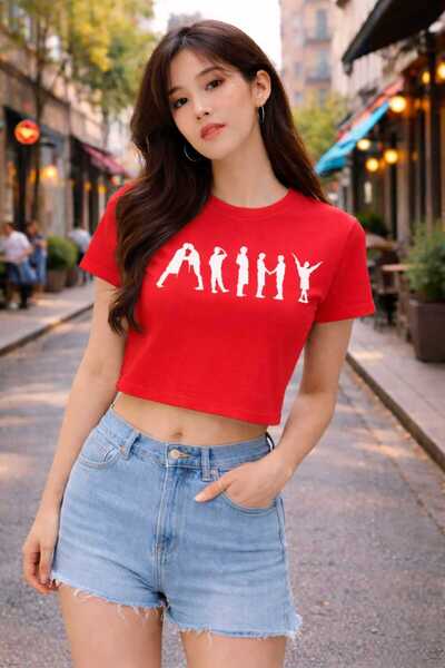 puolikuu Arirang World Tour Bts Printed Crop Tshirt