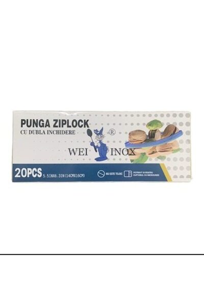OEM Zip Bags with Double Closure 20 pcs 14x16 cm