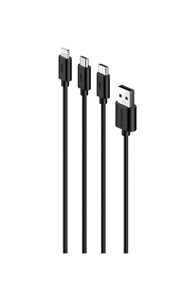 oraimo Dura Line 3 in 1 Universal Cable Black