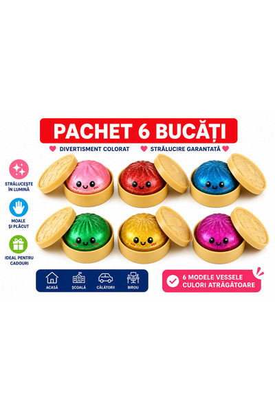 OEM Mystery Squishy Box – Top Bottom Set of 6 Pieces, Anti-Stress Toys, Rando...