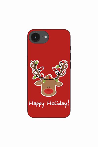 OEM Husa compatibila cu Apple iPhone 16e Silicon Gel Tpu Model Craciun Ren Ha...