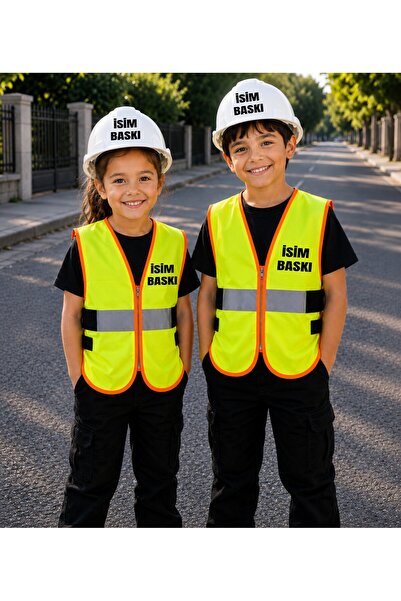 Teknik ÇOCUK MÜHENDİS YELEK KOSTÜM SETİ ( İSME ÖZEL BASKILI )