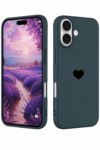 3GEN CASE iPhone 17 Kalp Logolu Lansman Kılıf İçi Kadife Kaplamalı Kamera Yük...