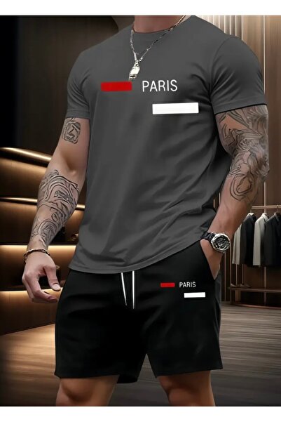 NIGRUM PARDUS Paris Printed 100% Cotton Plus Size Crew Neck Men's T-Shirt Sho...