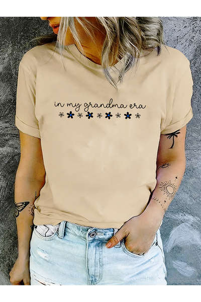 mercoledi Women's Mix Printed Crew Neck Regular Fit T-Shirt