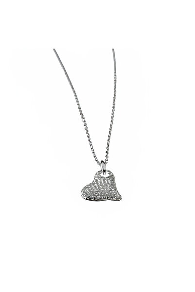 Prince Κολιέ Καρδιά Ασήμι 925 με zircon KL228