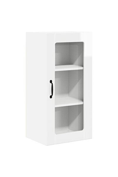 vidaxl Dulap de bucătărie Alb lucios 40 x 31 x 80 cm Lemn compozit