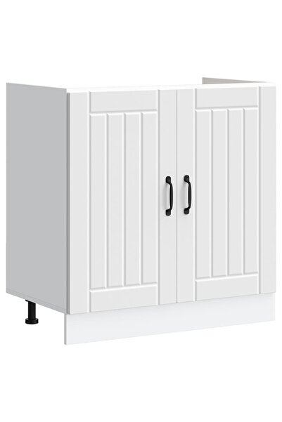 vidaxl "Lucca" white engineered wood sink base cabinet