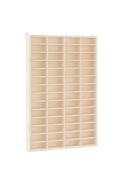vidaxl Wooden collector's display case with 56 compartments, 40x4.5x60 cm