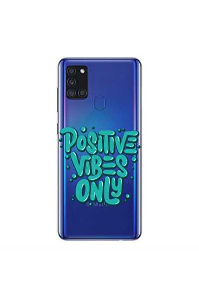 Other Samsung A21S Positive Vibes Only Transparent Silicone TPU Θήκη