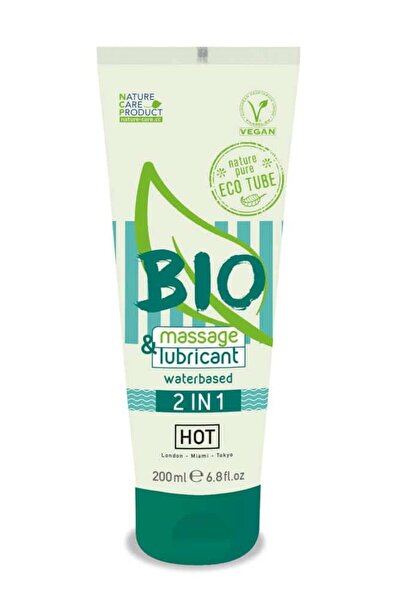 Hot BIO gel de masaj și lubrifiant pe bază de apă 2 în 1 200 ml