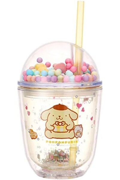 Miniso كوب ماء محمول بشخصيات سانريو (435 مل) (لون أصفر)