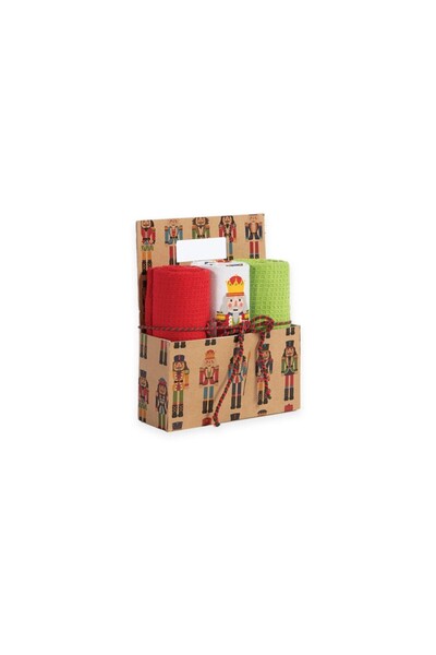home wear Καλάθι με 3 τεμάχια σουπλά Καρυοθραύστης 40x70 nef-nef Πολύχρωμο 3x...