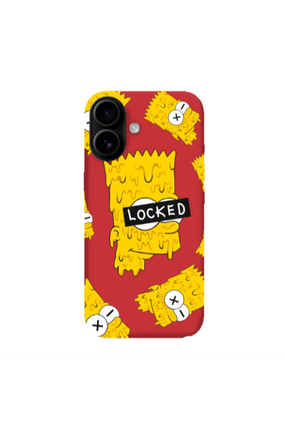 Other Apple Iphone 16 plus Bart Simpson Red Colored Silicone TPU Θήκη