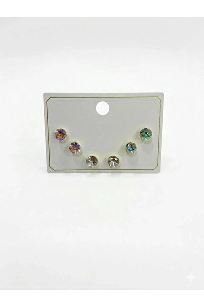 Marsilyan Nvdn- Ieg - Single Stone Multi-Colored Six-Piece Earrings Iegrs-Nvdn1