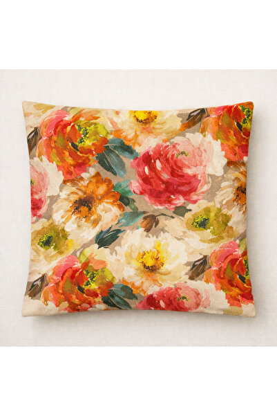 Taka Fabrics Takatrend Natural 100% Viscose Linen Colorful Print Woven 43X43 ...