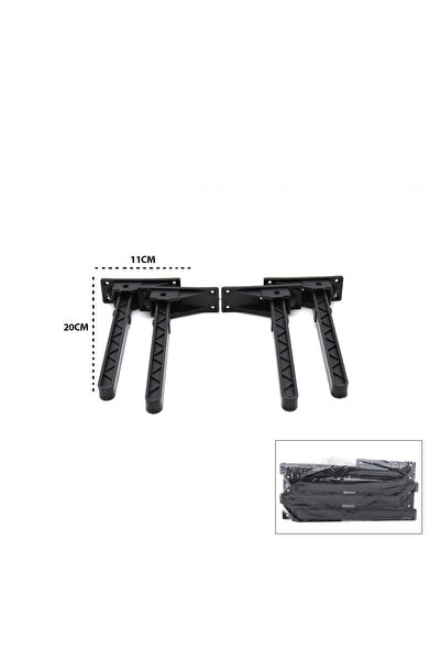 Go İthalat 4 BUCĂȚI PICIOARE NEGRE PENTRU MASĂ, COMPLET DIN PLASTIC, 20CM, DE...