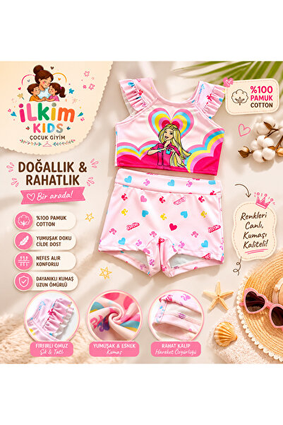 Lyrax İlkim Kids Çocuk Butik Giyim Gökuşağı Kız Çocuk Mayo