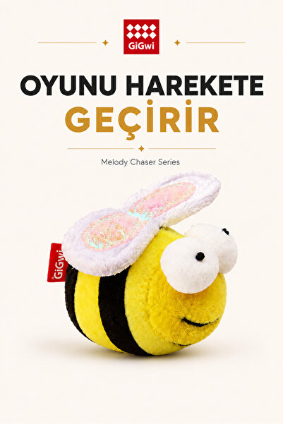 Gigwi Melody Chaser Serisi Peluş Bal Arısı - Dokunmaya Duyarlı & Sesli Kedi O...