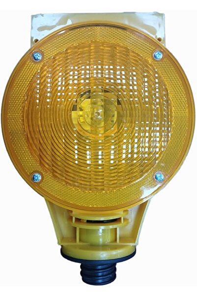 Madinka LR-SPL02 Güneş Enerjili Üçgen Flaşörlü Lamba, Solar Trafik Lambası, Sarı Renk Madinka 123099