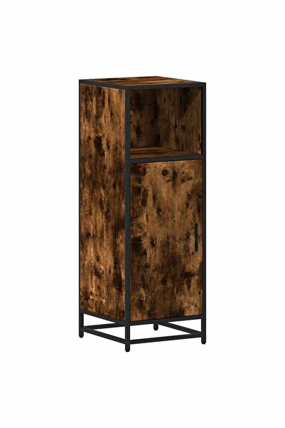 vidaxl Dulap de baie, stejar afumat, 35x37,5x100 cm, lemn prelucrat