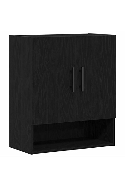 vidaxl Cabinet suspendat Stejar Negru 60 x 31 x 70 cm Lemn compozit