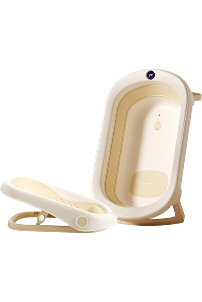 RENOVO Foldable Baby Bath Tub with Anti-Slip Foldable Bath Stand Built-in The...