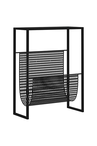 vidaxl Raft de reviste, negru, 35x15x45 cm, oțel