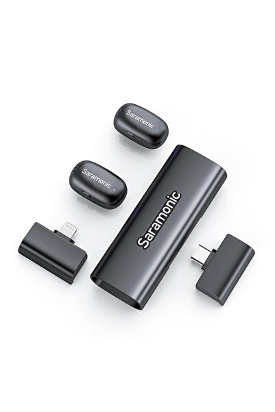 Saramonic Air SE Kablosuz Yaka Mikrofonu, 48kHz/24bit, iPhone, Android, PC iç...