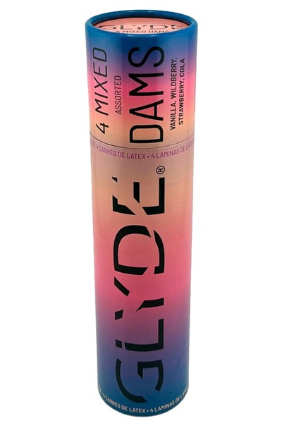 GLYDE Product – Dams Dental DamsMix x4 – 4 different flavours & colours