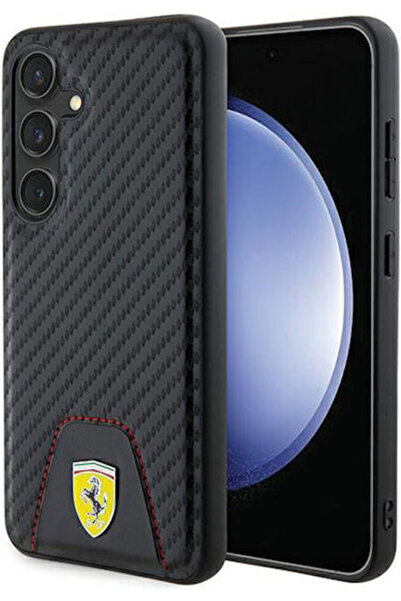 Ferrari Θήκη Πλάτης Συνθετικό Δέρμα / Δέρμα Μαύρο (Galaxy S24) Κωδικός: FEHCS...