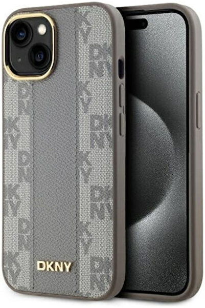 Dkny Δερμάτινο Καρό Μονόχρωμο Σχέδιο Πίσω Κάλυμμα Magsafe Πλαστικό / Δέρμα / ...