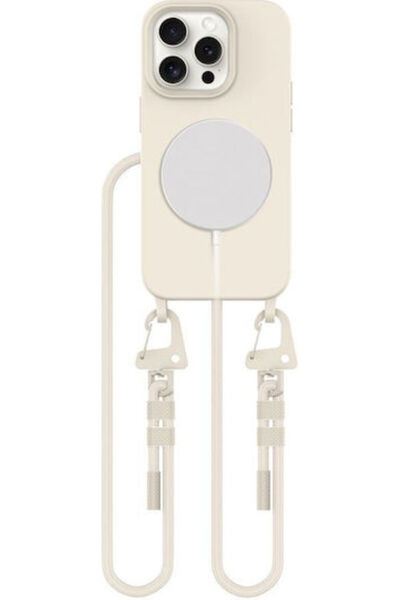 Tech-Protect Magnecklace Πίσω Κάλυμμα Σιλικόνης Μπεζ (iPhone 15 Pro)