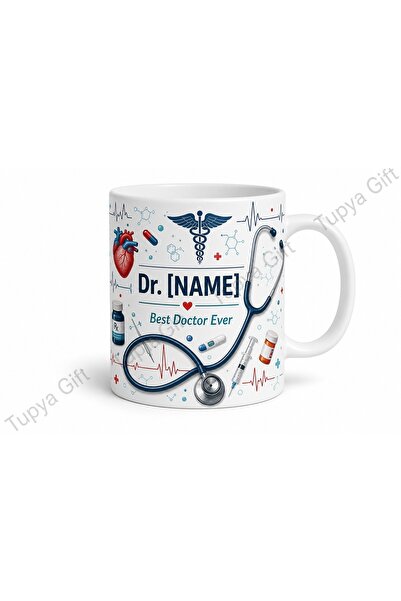 Tupya Gift Doktor Temalı Kişiye Özel Baskılı Kupa Bardak Sağlıkçıya Hediye Do...
