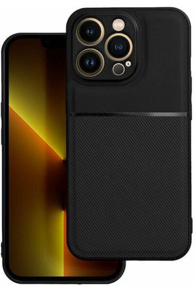 Forcell Noble Πίσω Κάλυμμα Σιλικόνης Μαύρο (iPhone 12) Κωδικός: 581318