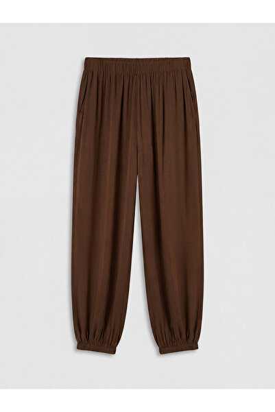 LC Waikiki Brown Women's Jogger Pants with Elastic Waist