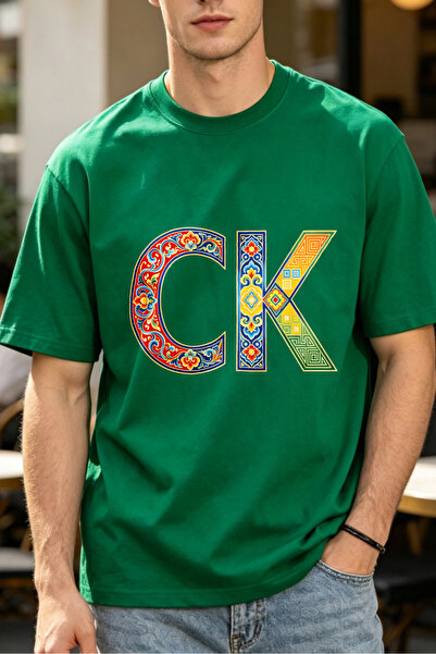 Fleck تي شيرتات رجالية مطبوعة بتصميمات فنية ثقافية من CK Initial Design