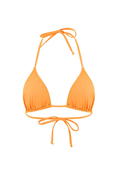 Mudo Kadın Turuncu Bağlamalı Üçgen Bikini Üstü
