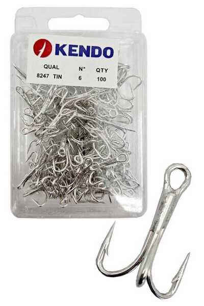 Kendo 8247 Tin O'Shaunessy Treble 100 Adet 3'lü Çarpma İğnesi 6