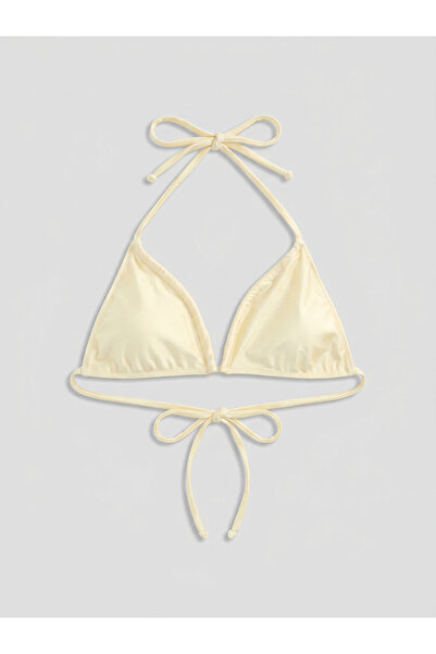 LC Waikiki Bej Kadın İpli Çıkarılabilir Pedli Bikini Üst