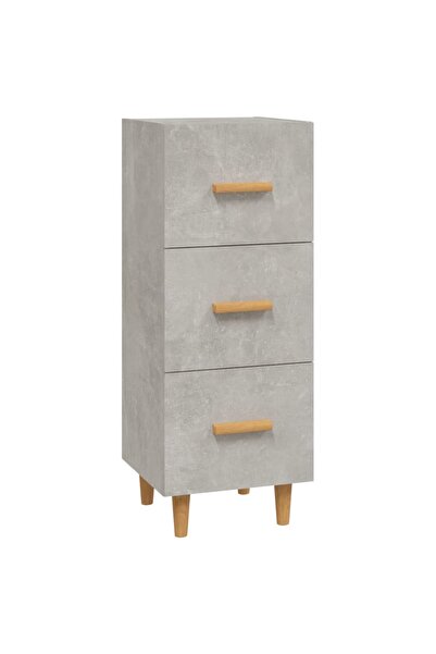 vidaxl Servantă, gri beton, 34,5x34x90 cm, lemn compozit