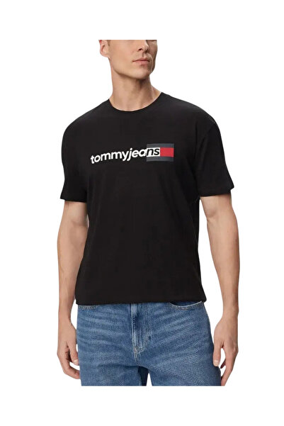 Tommy Hilfiger Ανδρικό T-shirt Μαύρο Tommy Jeans DM0DM23406-BDS