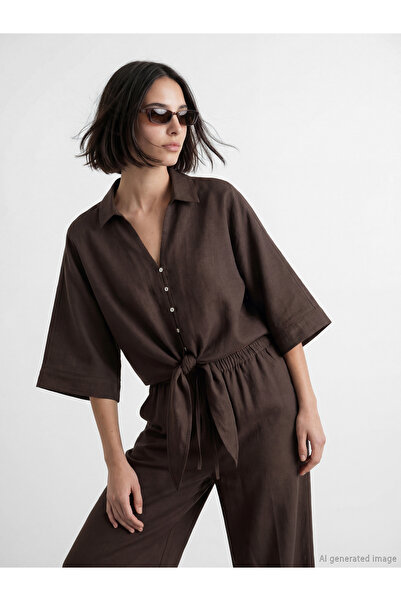 LC Waikiki Linen Blend Women's Shirt