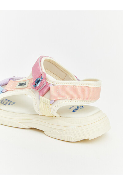LC Waikiki Pembe Lilo & Stitch Baskılı Kız Çocuk Sandalet