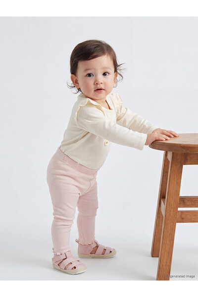 LC Waikiki Floral Baby Girl Snap-On Bodysuit and Leggings