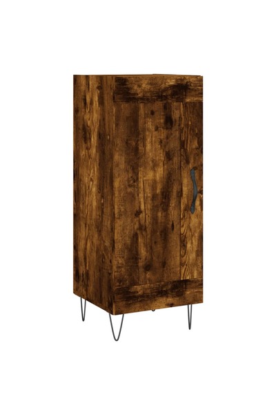 vidaxl Servantă, stejar fumuriu, 34,5x34x90 cm, lemn compozit