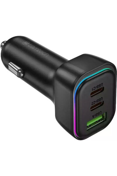Lamtech Φορτιστής Αυτοκινήτου 60W 2.75A Γρήγορης Φόρτισης με Θύρες: 1xUSB 2xT...